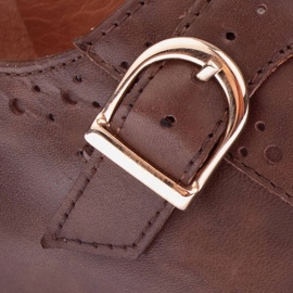 Marco Shoes Monks aus echtem Leder braun 2