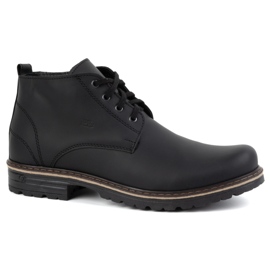 Polbut Herren Lederstiefelette 2119 schwarz 2