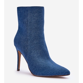 FB2 Jeans High Heel Stiefel Blau Eberpia 1