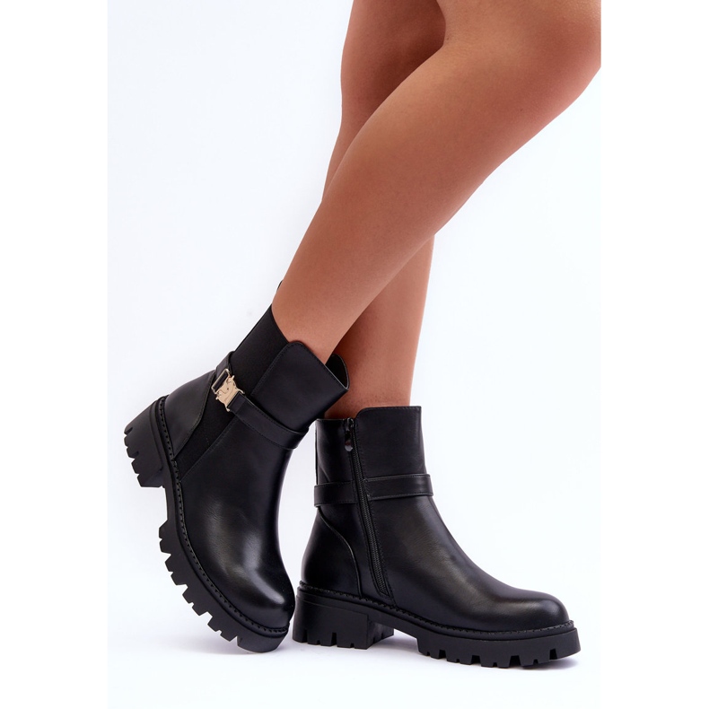 FB2 Jodhpur-Stiefel für Damen, Schwarz, Elspetia 2
