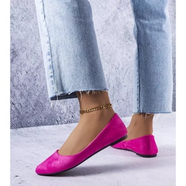 Rosa Öko-Wildleder-Ballerinas von Donatien 1