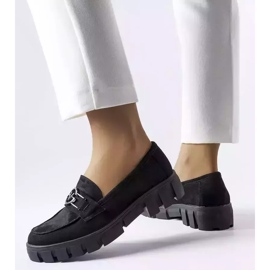 Venezia Schwarze Loafer aus Öko-Wildleder von Vinceza 2