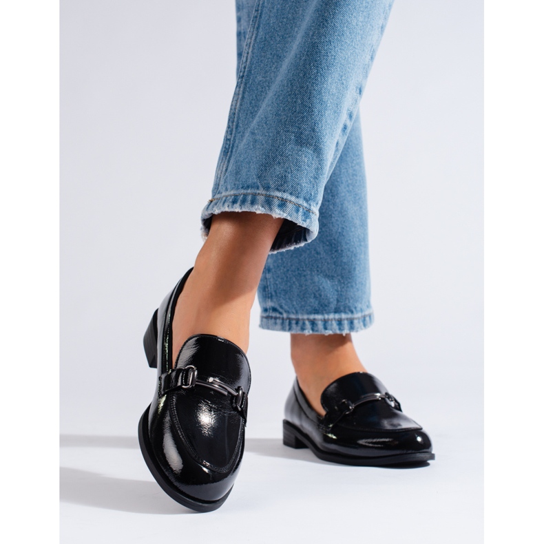 Elegante lackierte Damenschuhe Shelovet schwarz 1