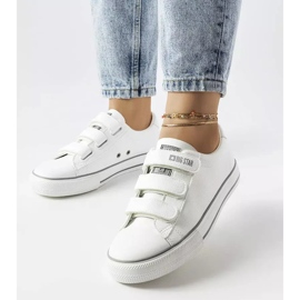 Weiße Turnschuhe mit Klettverschluss Big Star LL274A205 1