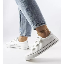 Weiße Turnschuhe mit Klettverschluss Big Star LL274A205 2
