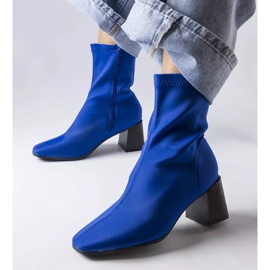 Inna Blaue Satin-Stiefeletten von Laforgen 2