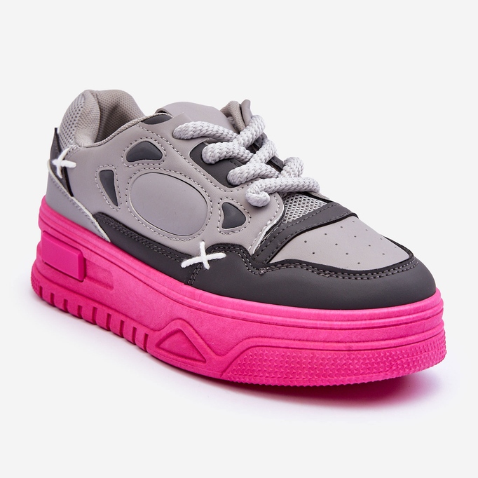 PG1 Damen-Plateau-Sneaker in Grau von Finos 1