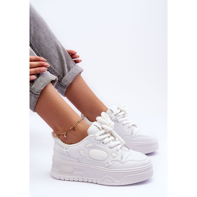 PG1 Weiße Plateau-Sneaker für Damen von Finos 1