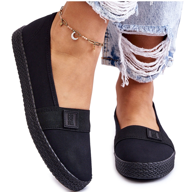 Damen Slip-On Big Star Turnschuhe LL274200 Schwarz 3