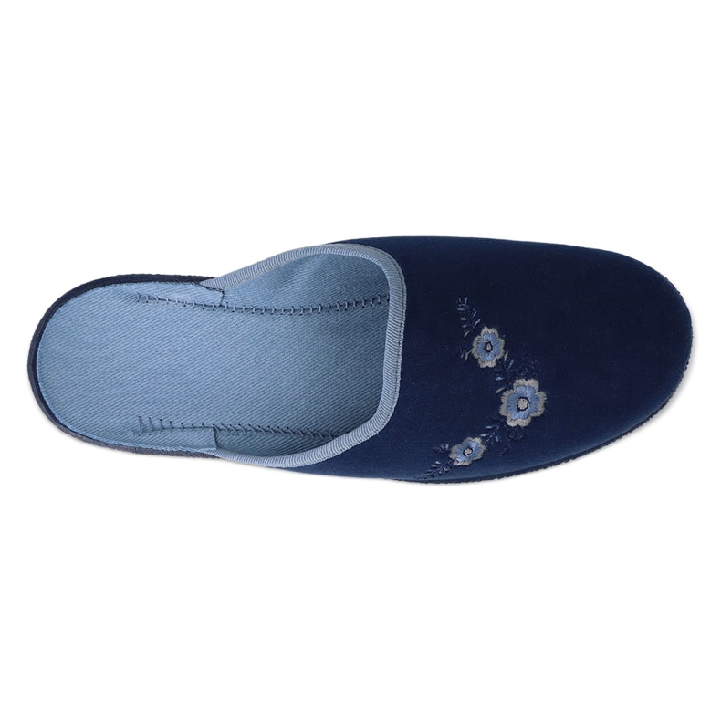 Befado Damen-PU-Hausschuhe mit Stickerei 219D481 Marineblau 3