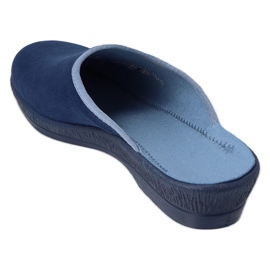 Befado Damen-PU-Hausschuhe mit Stickerei 219D481 Marineblau 4