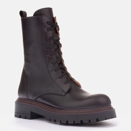 Marco Shoes Marco-Lederstiefel braun 1