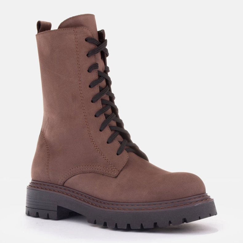 Marco Shoes Marco-Lederstiefel braun 1