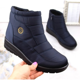Damen-Schneestiefel mit Keilabsatz in Marineblau News 5029 1