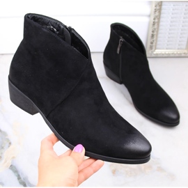 Damen-Cowboystiefel aus schwarzem Wildleder Potocki SZ12188 1