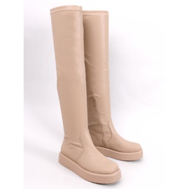 Baird Beige Stiefel mit klobiger Sohle 1