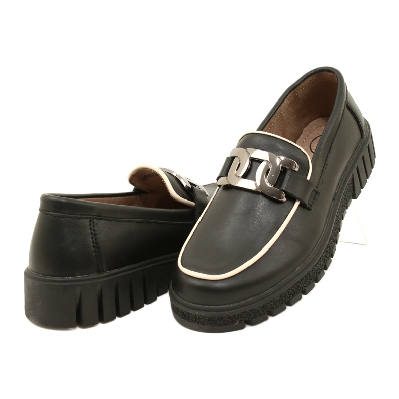 Stilvolle Filippo Damen-Lederschuhe DP4728/23 BK, schwarz 3