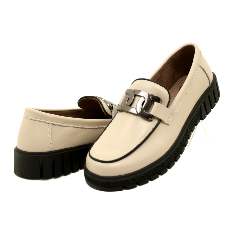 Stilvolle Damenschuhe aus Leder Filippo DP4728/23 BE beige 3