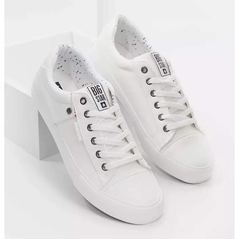 Weiße Herrenturnschuhe Big Star GG174028 2