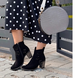 Olivier Durchbrochene High Heels Lena schwarz 1