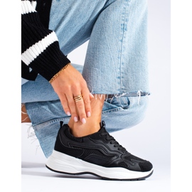 Schwarze Schnürsneaker für Damen von Shelovet 1