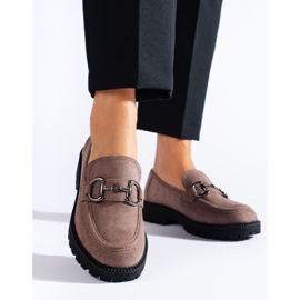 W. Potocki Dunkelbeige Wildleder-Loafer für Damen von Lord Potocki braun 1