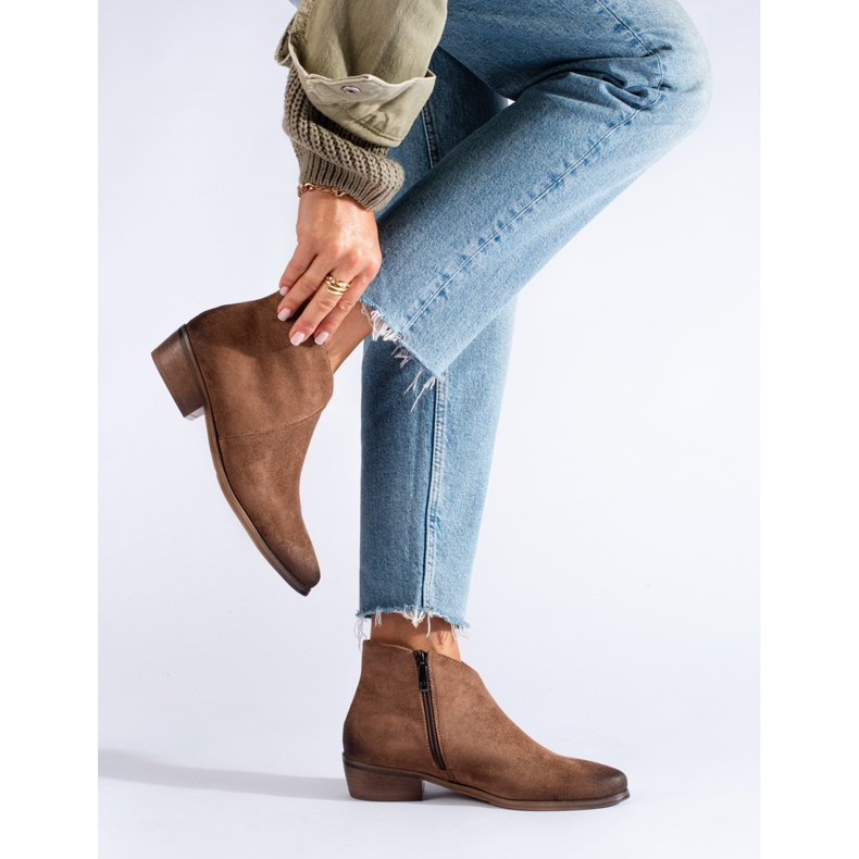 W. Potocki Braune Cowboystiefel aus Wildleder von Potocki 1