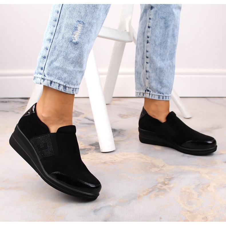 Schwarze Keilschuhe für Damen von Sergio Leone 1