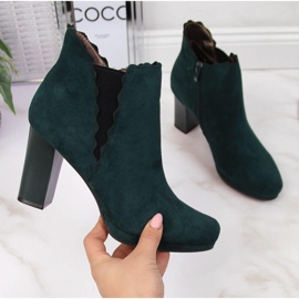 Isolierte Damenstiefeletten, grün Jezzi FAF125-12 2