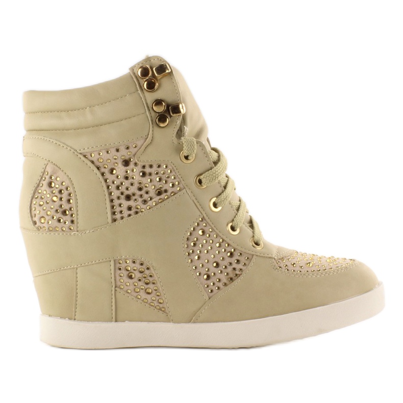 Sneakers mit Haken 8073 beige 1