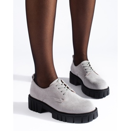 Damen-Schnürschuhe aus Wildleder Shelovet schwarz 2