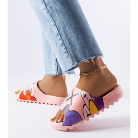 Rosa Flip-Flops mit Profil und Lindale-Aufdruck 2