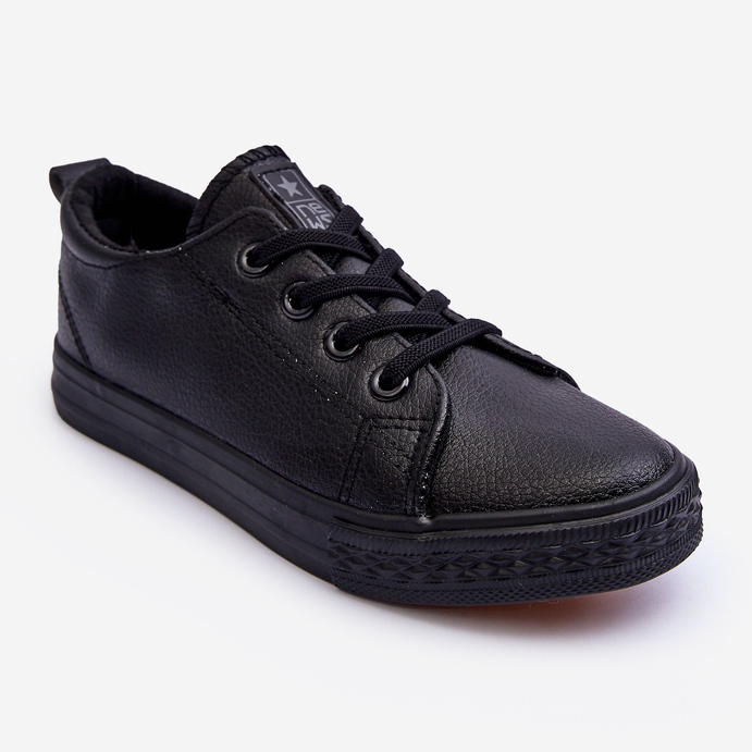PE1 Kinder-Sneaker aus Leder in Schwarz Poliana 1