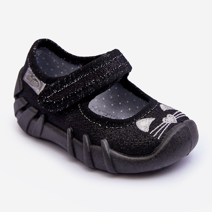 BEFADO S.A. Befado Shiny Cat Ballerina Hausschuhe 109P234 Schwarz 1