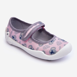 BEFADO S.A. Kinderhausschuhe Ballerinas Teddybären Befado 114X513 Rosa und Grau 1