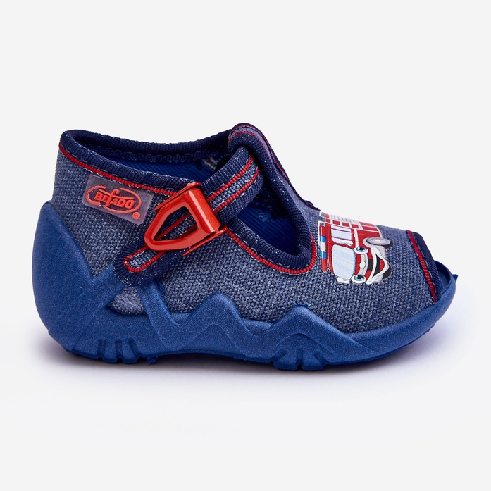 BEFADO S.A. Kindersandalen, Befado-Hausschuhe, Feuerwehrauto 217P118, Blau 2