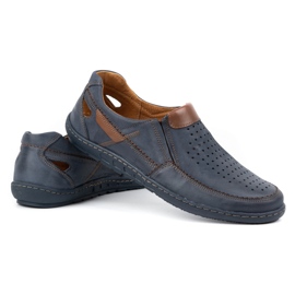 Olivier Herren-Lederloafer für den Sommer 602 marineblau 4