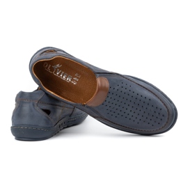 Olivier Herren-Lederloafer für den Sommer 602 marineblau 2