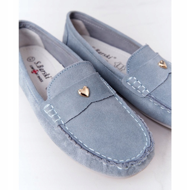 S.Barski Damen Wildleder Loafer S. Barski Blau 1