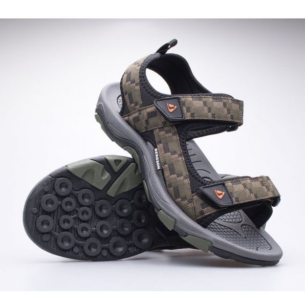 Bergson Benue Wander-Herrensandalen BRG00127 grün 1