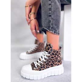 High-Top-Sneaker von Tiger Leopard beige 1