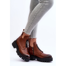 Lemar Damen-Lederstiefeletten mit Verzierung, Braun Lusanna 2