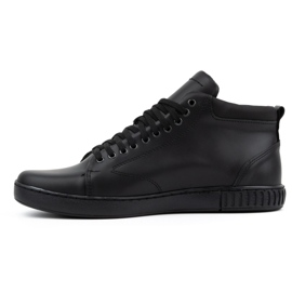 Polbut Herren-Ledersneaker 2108, schwarz 2
