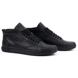 Polbut Herren-Ledersneaker 2108, schwarz 3