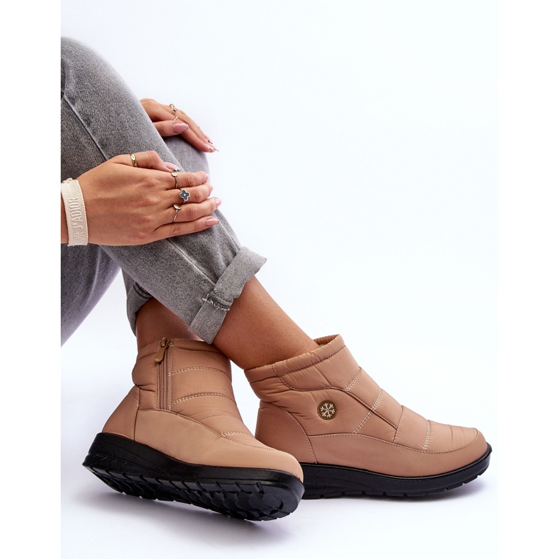 News Isolierte Schneestiefel für Damen, Beige 1