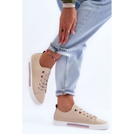 PE1 Damen-Leder-Sportschuhe Beige Mosaia 2