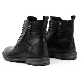 Kampol Herren-Winterstiefel aus Leder 155KAM, schwarz 7