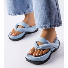 PA1 Blaue Plateausandalen von Lachapelle 1