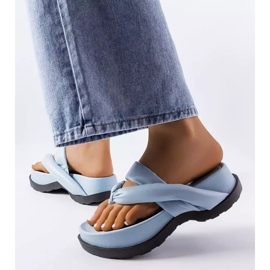 PA1 Blaue Plateausandalen von Lachapelle 2