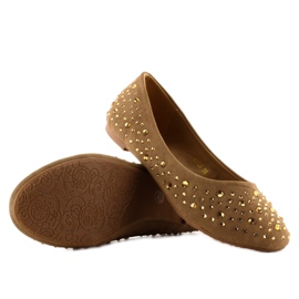 Ballerinas mit Zirkonia A909 Khaki 1